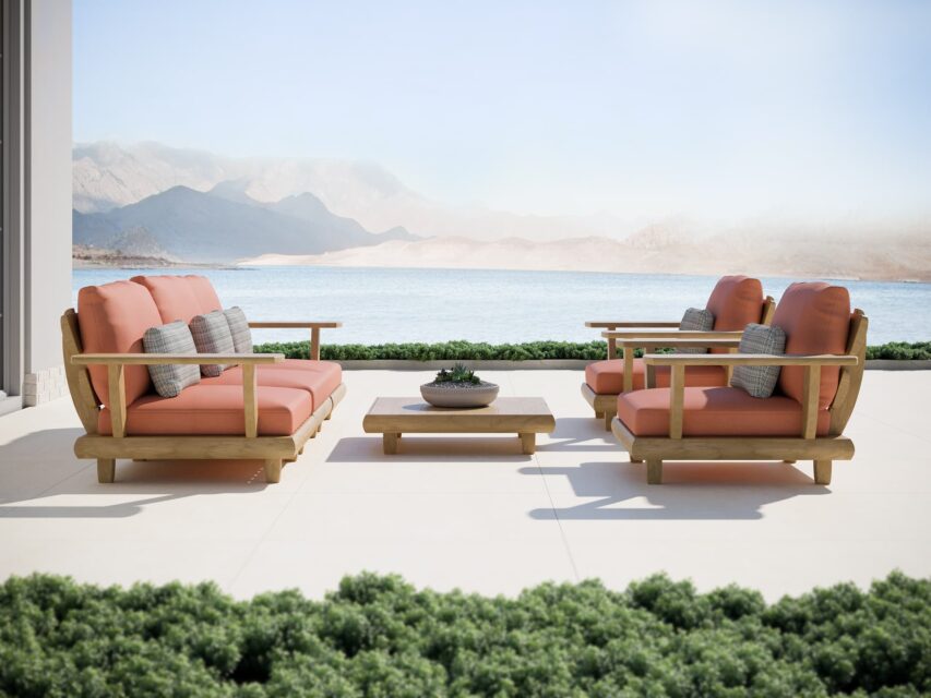 Sorrento 5 Pce Seating Set - Outdoor Teak - - Greathouse