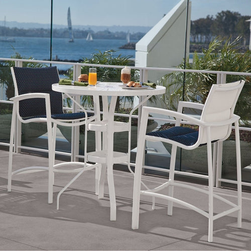 South Beach Padded Sling Barstool - Outdoor Aluminum - - Greathouse
