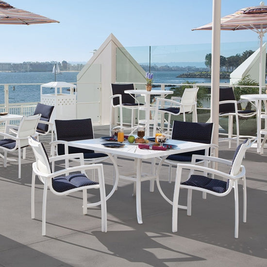 South Beach Padded Sling Dining Chair - Outdoor Aluminum - - Greathouse