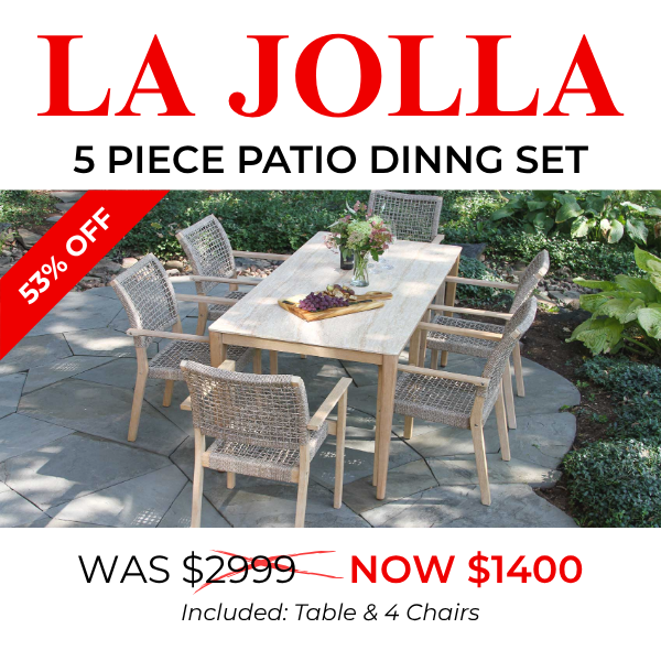 La Jolla 5 Pce Dining Set - SAVE 55%