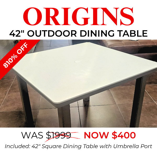 Origins 44" Square Table - SAVE 80%