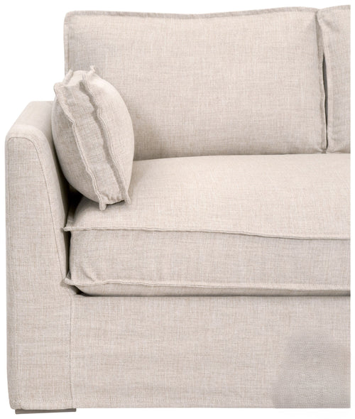 Thea Outdoor Slip Covered Sofa - Outdoor Teak - - Greathouse