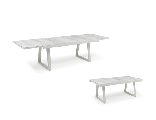 Together Extension Dining Table - White - Outdoor Aluminum - - Greathouse
