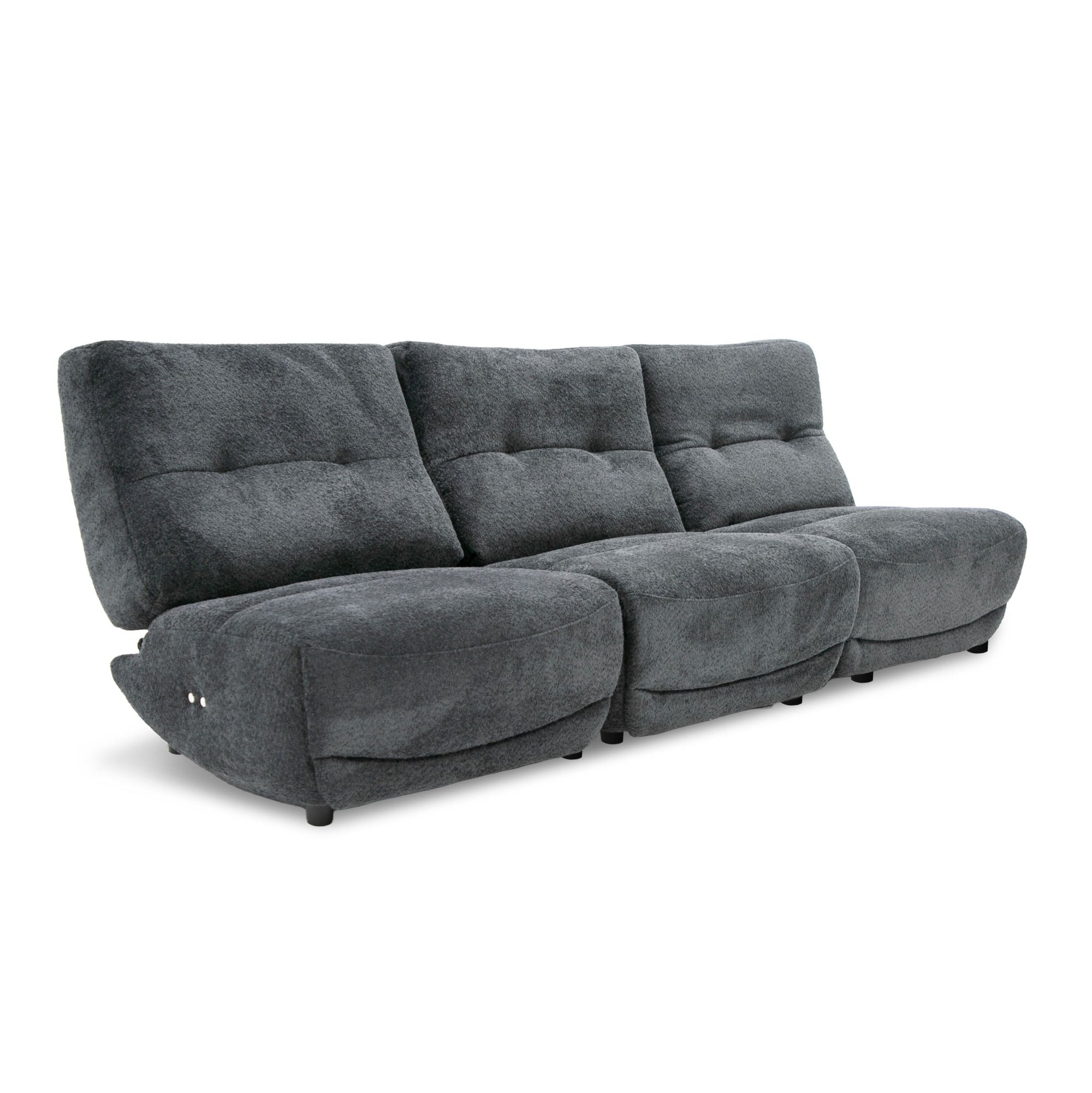 Modern Modular Dark Gray Recliner