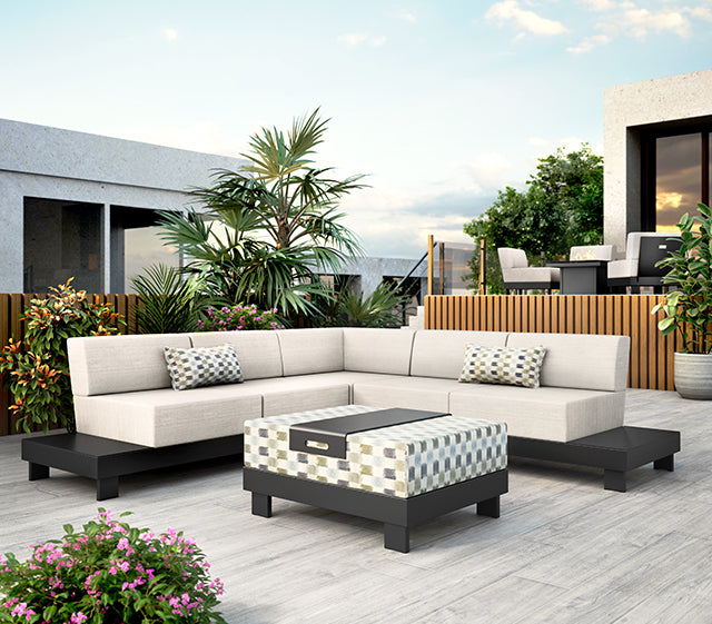 Urban 3 Pce Sectional - Aluminum - - Greathouse
