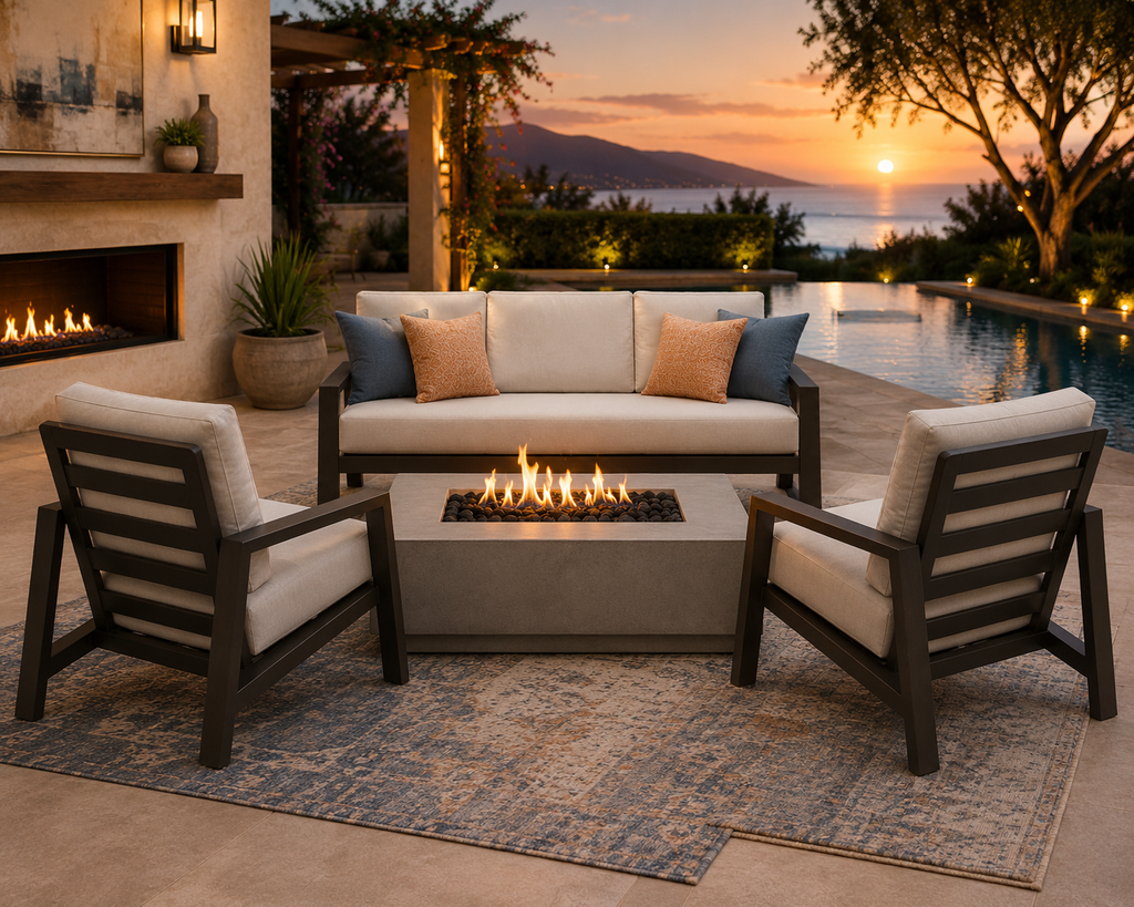 Venetia 3 Pce Set - SAVE 35% - Aluminum - - Greathouse