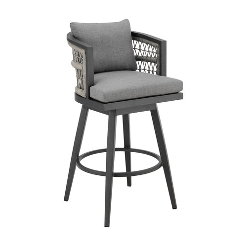 Zella Swivel Bar / Counter Stools - Outdoor Rope - - Greathouse