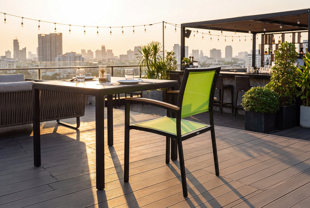 Parker FS Sling Dining Chair - Lime