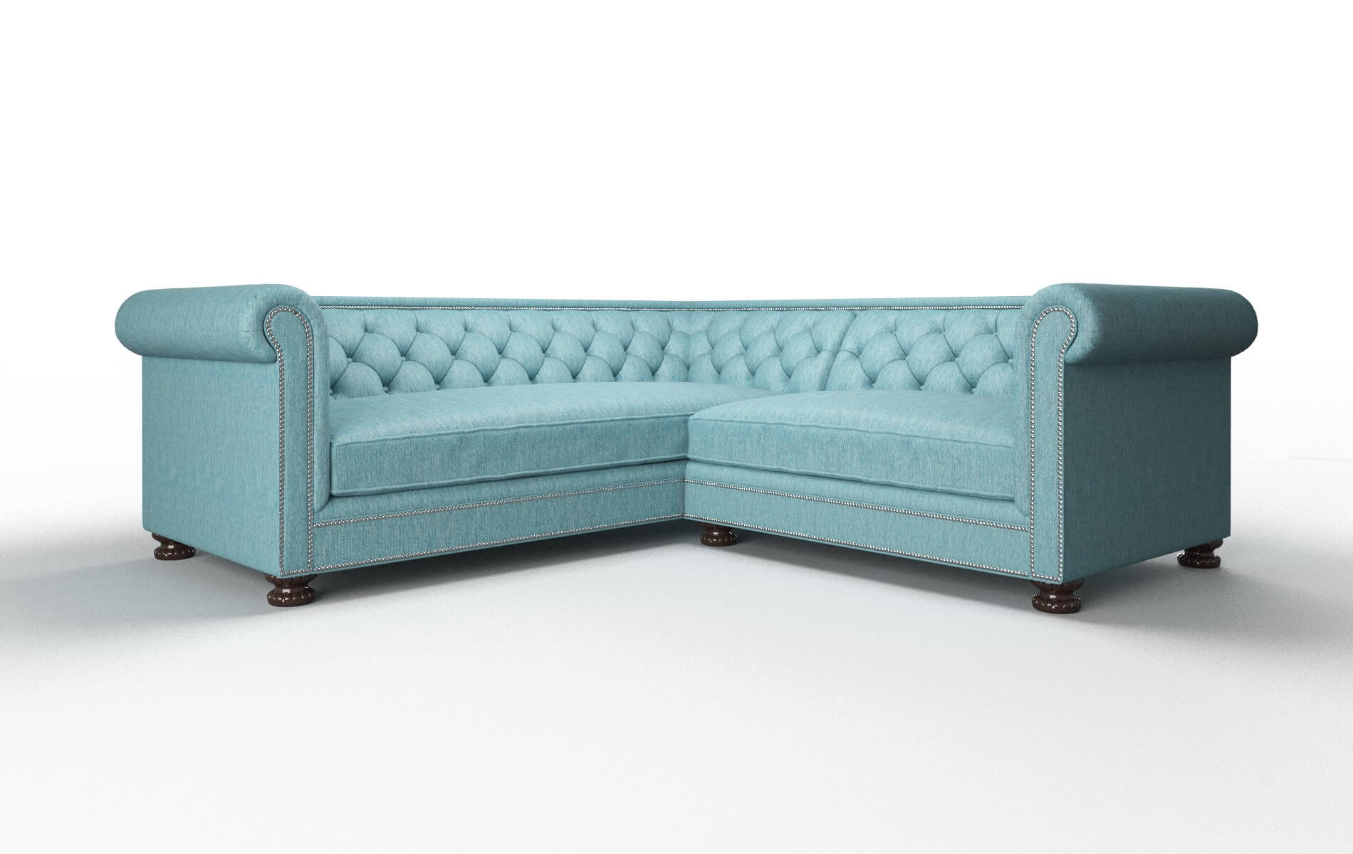 Aspen Sectional - Cosmo Turquoise