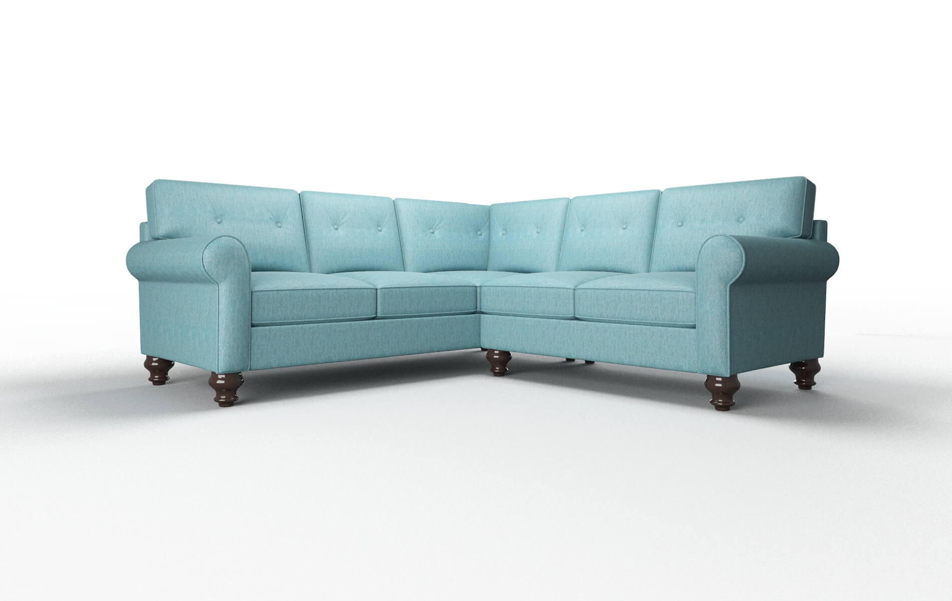 Fusion Sectional - Cosmo Turquoise