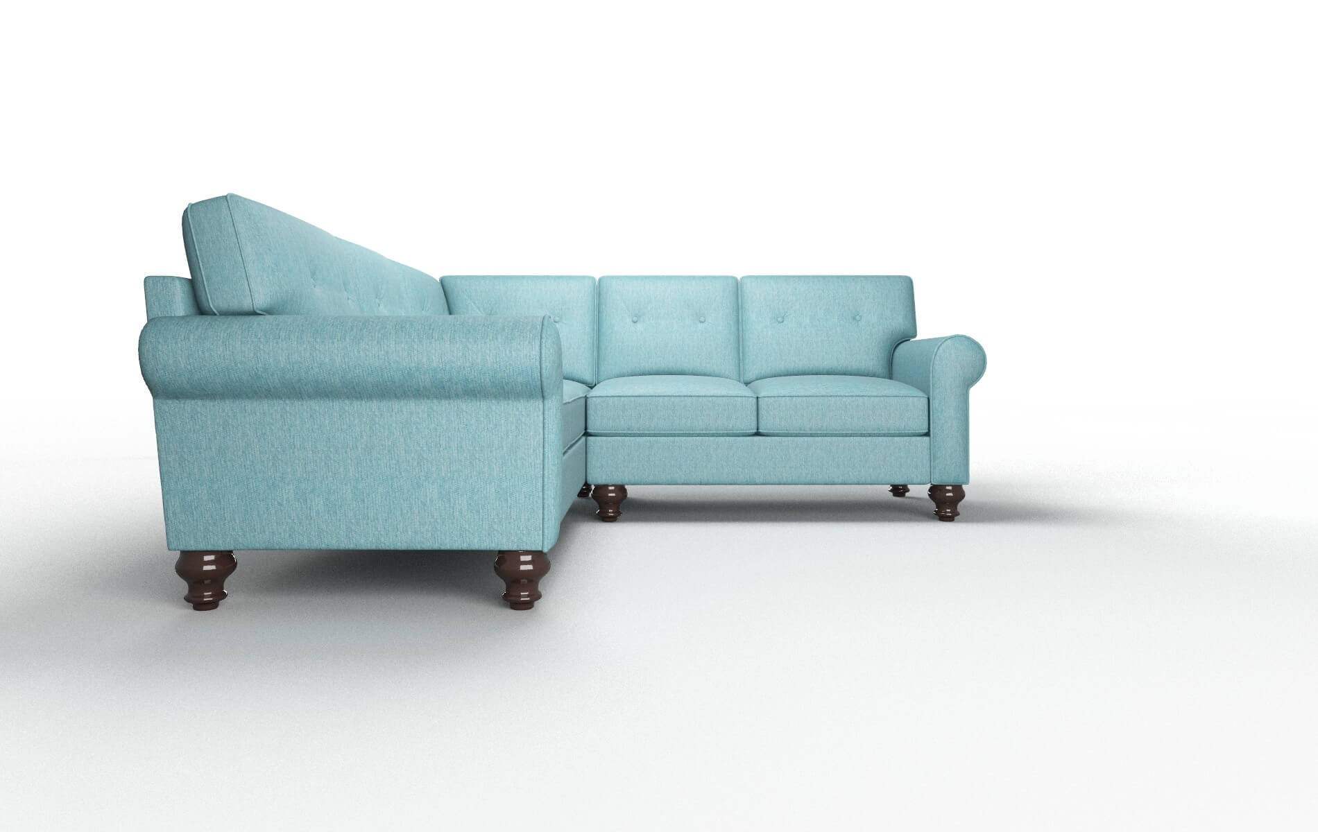 Fusion Sectional - Cosmo Turquoise