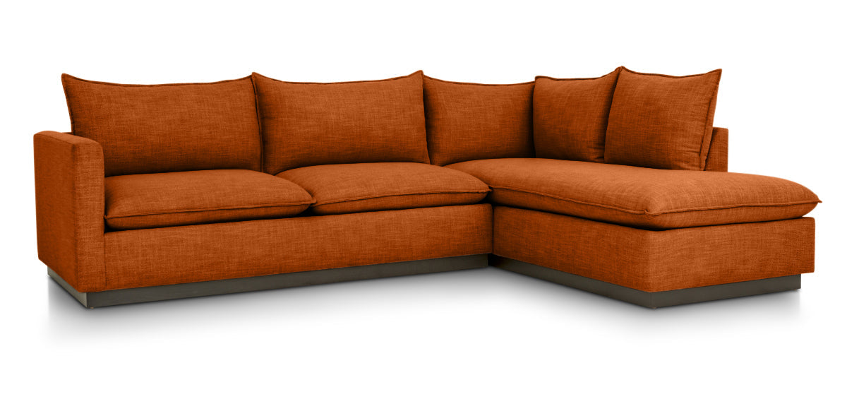 Hedrick Sectional - Durham Tangerine