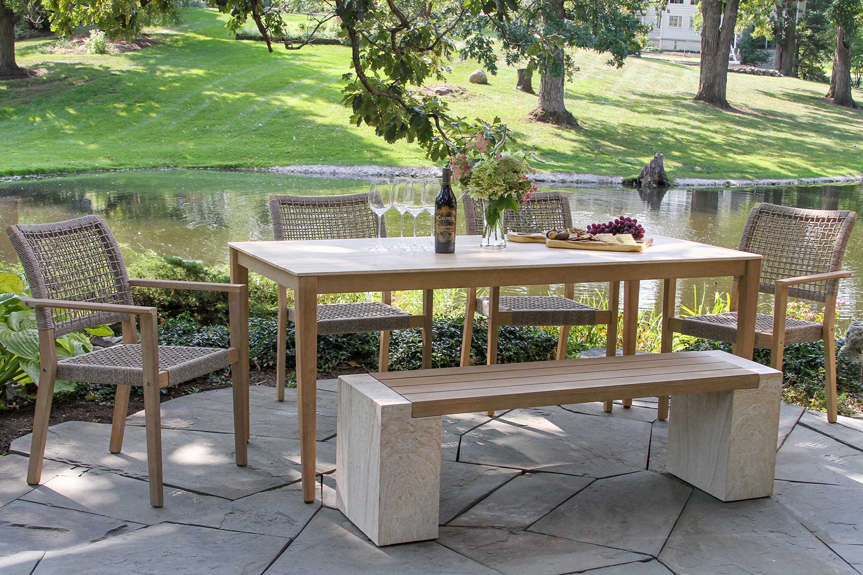 La Jolla 6 Piece Dining Set Travertine - 25% OFF