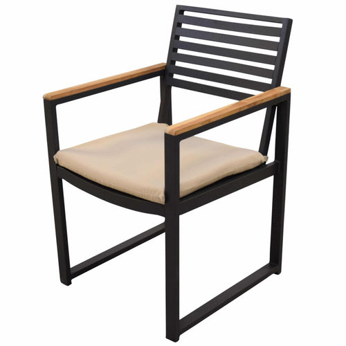 Landon Dining Arm Chair - Mahogany - Aluminum - - Greathouse