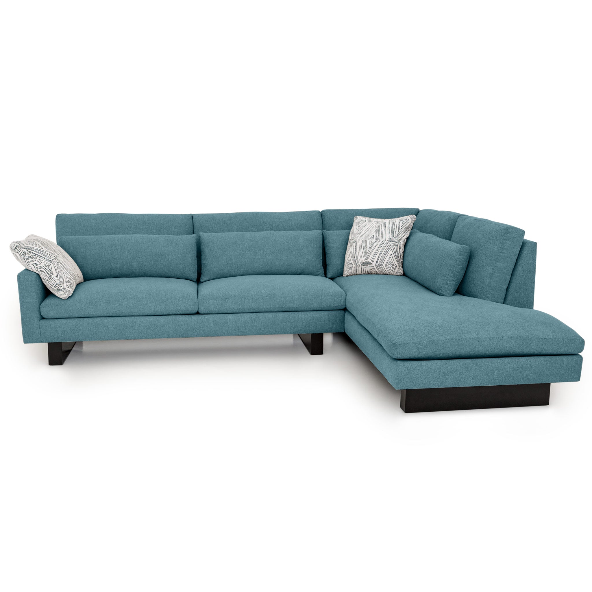 Spalding Sectional - Cosmo Turquoise