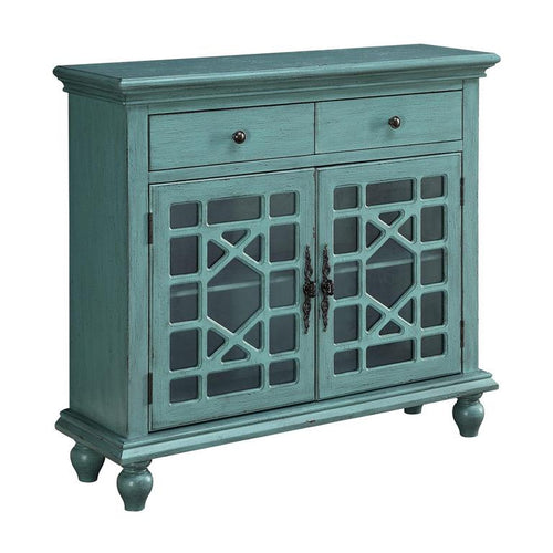 Parker 2 Drawer Cupboard - Bayberry Blue - accent pieces - - Greathouse