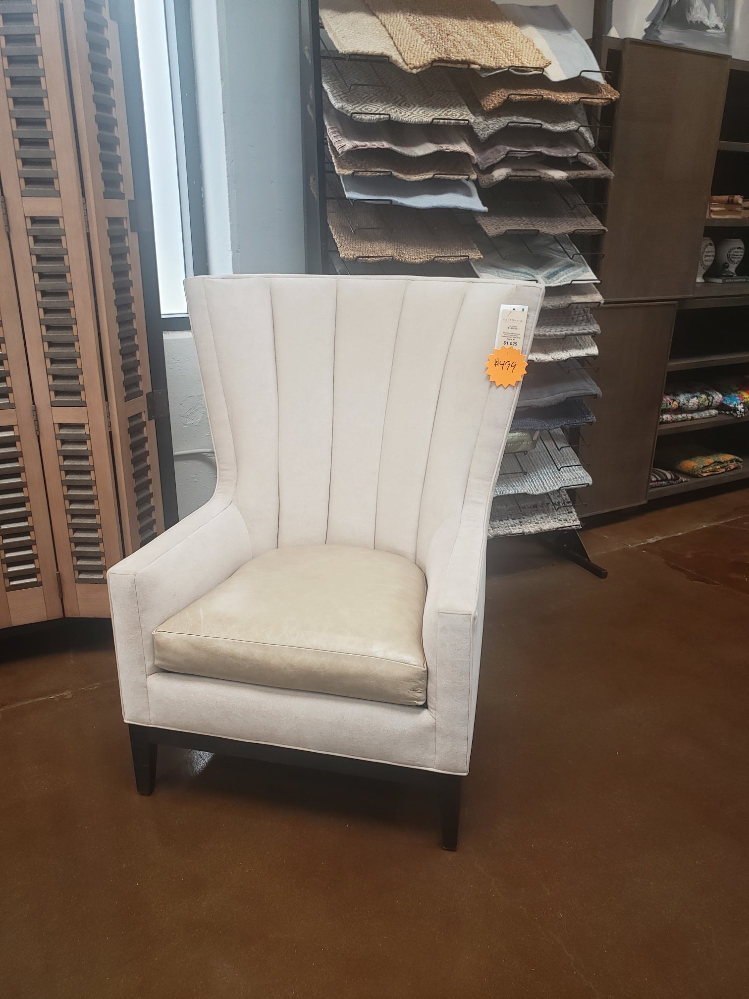 Wingback armchair sales sale