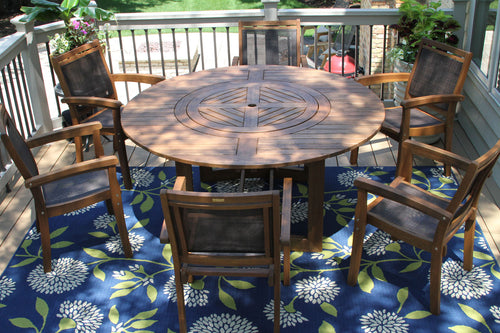 La Jolla 7 Piece Round Dining Set - SAVE 30% - Outdoor - - Greathouse