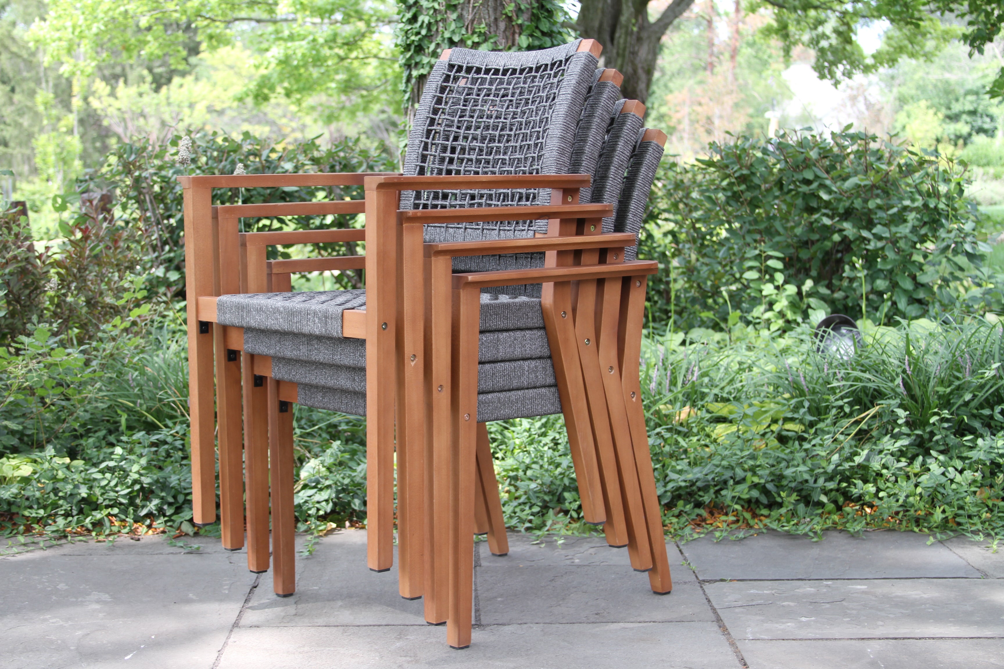 Bird Rock Stacking Dining Chair - Gray