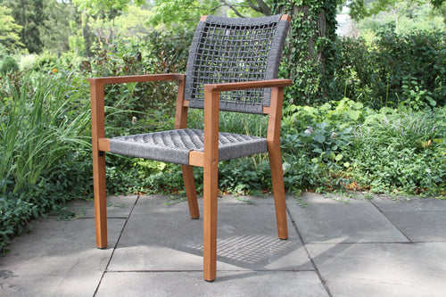 Bird Rock Stacking Dining Chair - Gray - Outdoor - - Greathouse
