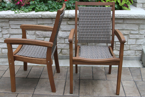 Bird Rock Stacking Dining Chair - Gray - Outdoor - - Greathouse