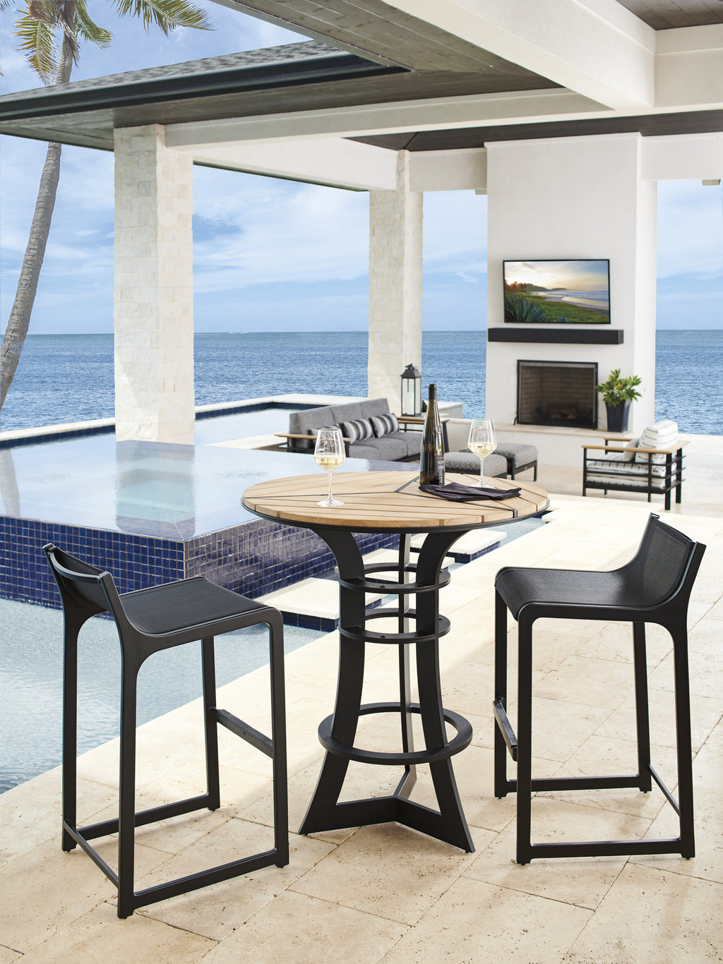 South Beach Bar Stool by Tommy Bahama - Aluminum - - Greathouse