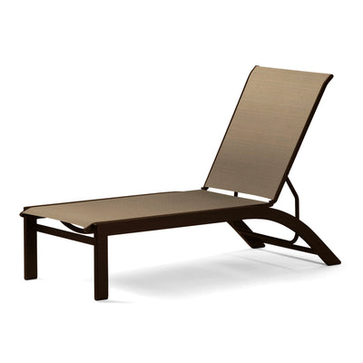 Kendall Sling Stackable Armless Chaise Lounges