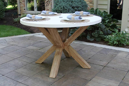 La Jolla Wash 48" Round Dining Table - Outdoor - - Greathouse