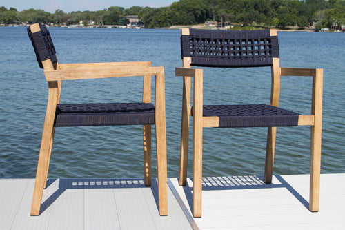 La Jolla Stacking Dining Chair - Blue - Outdoor - - Greathouse