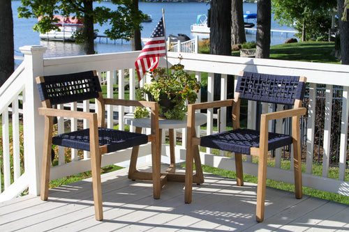 La Jolla Stacking Dining Chair - Blue - Outdoor - - Greathouse