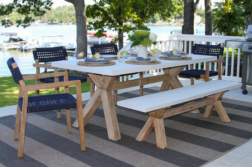 La Jolla Wash Rectangular Dining Table - Outdoor - - Greathouse