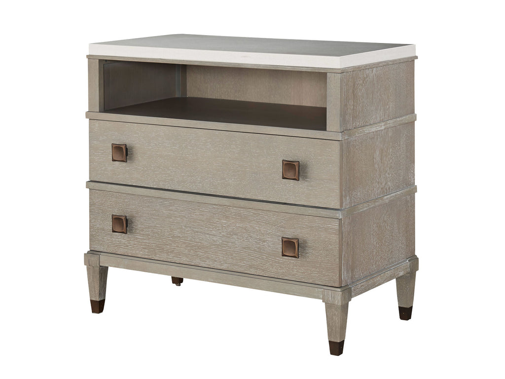 Playlist two Drawer Nightstand Smoke - Nightstands - - Greathouse