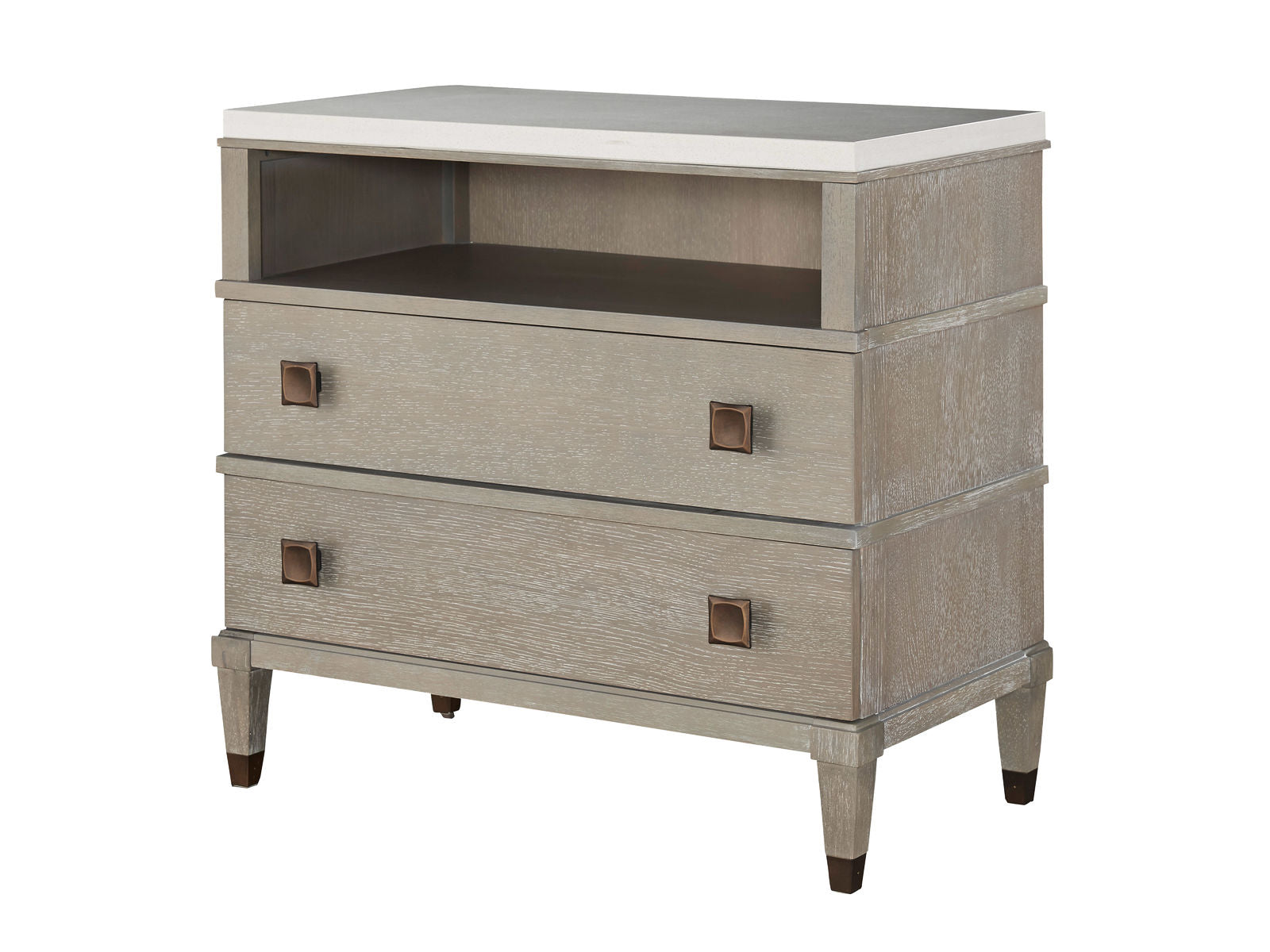 Playlist two Drawer Nightstand Smoke