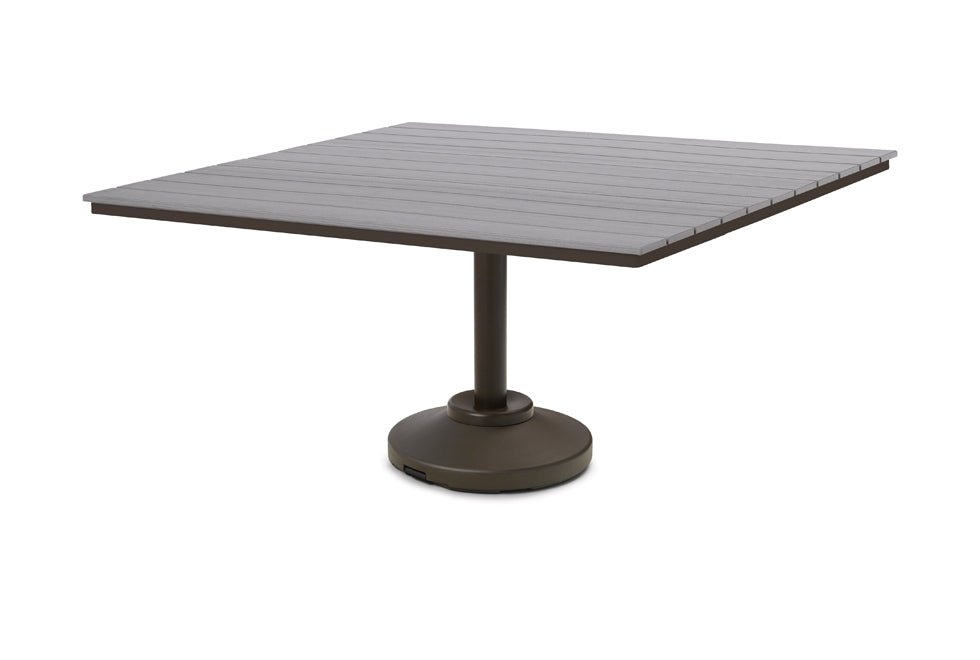 36" Rustic MGP Square Pedestal Dining Table - Marine Grade Polymer - - Greathouse