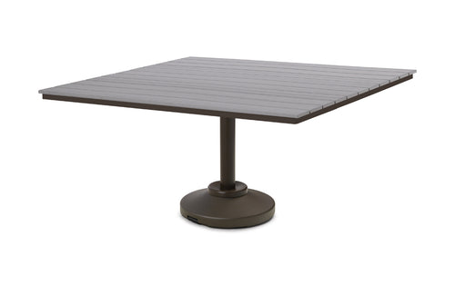 36" Rustic MGP Square Pedestal Dining Table - Marine Grade Polymer - - Greathouse