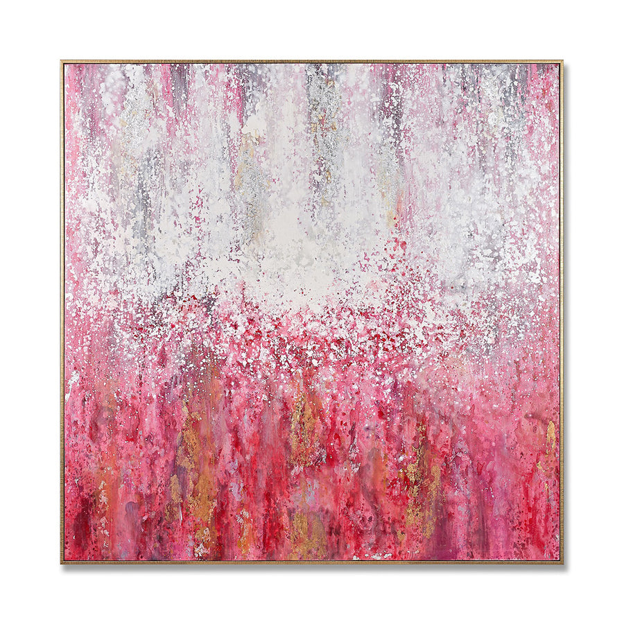 Festive Dream Hand-Painted Canvas Artwork Oil Painting 48.75 x 48.75 - Framed