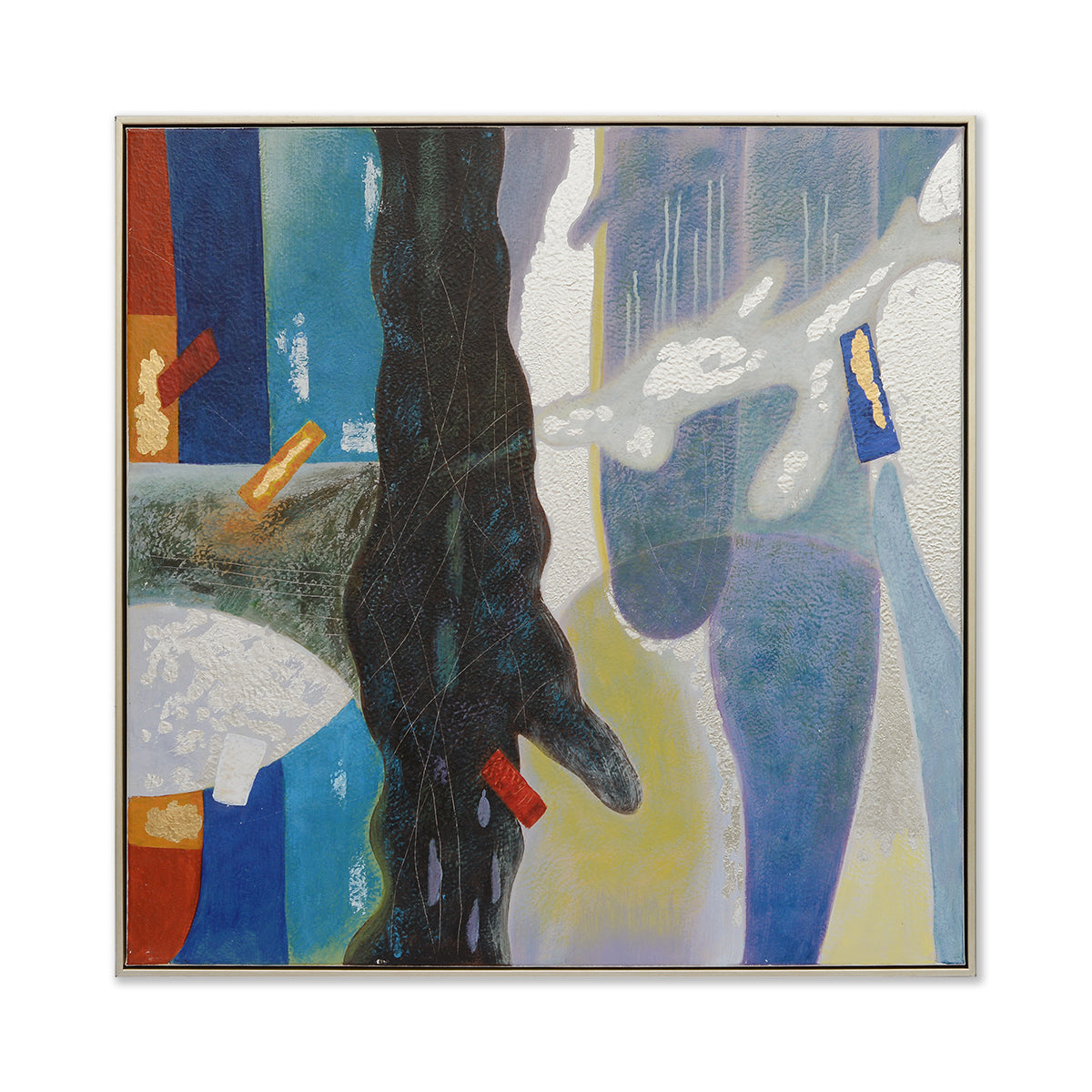 Latin Modern Hand-Painted Canvas Artwork Oil Painting 48" X 48"