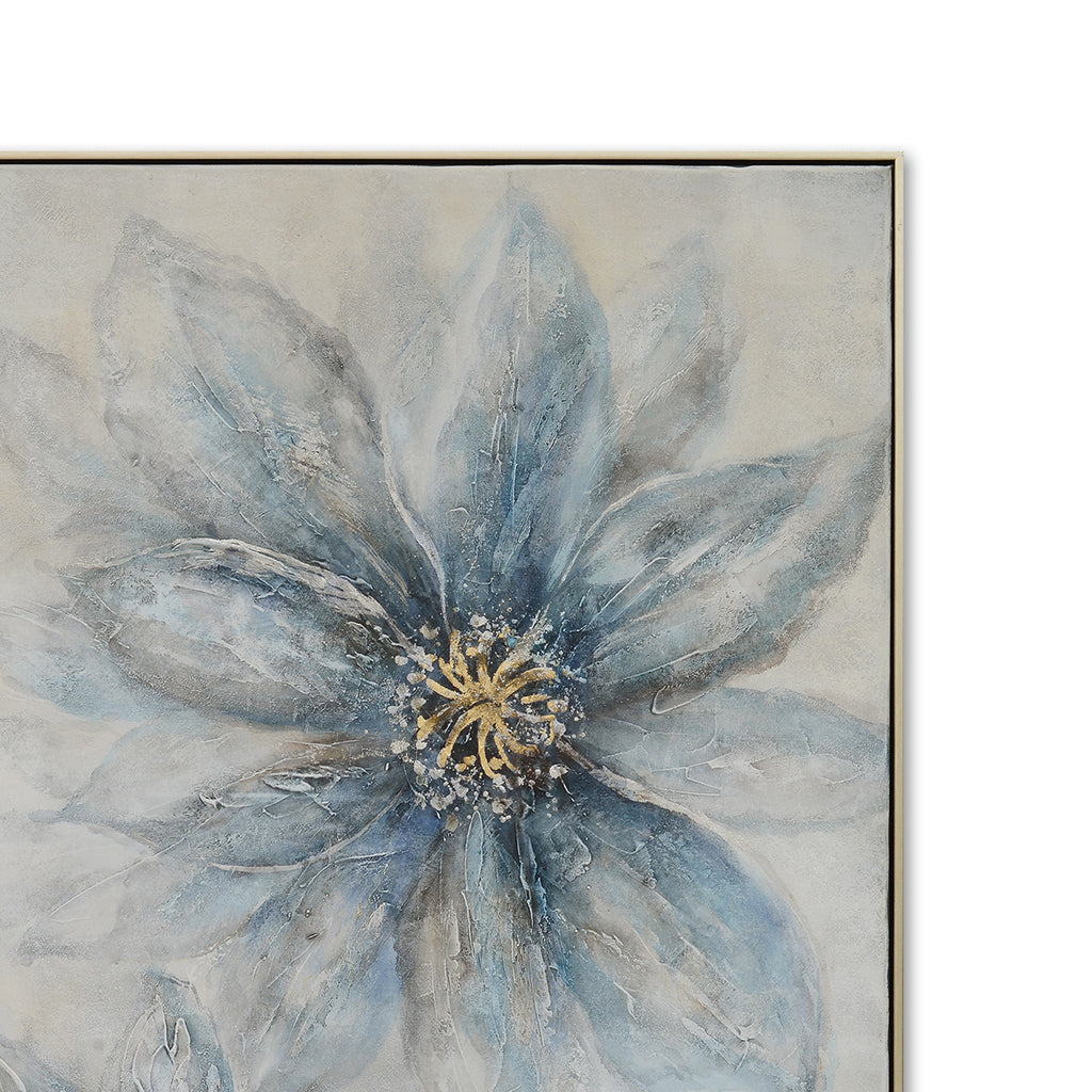 Floral Story Hand-Painted Canvas Artwork Oil Painting 36 x 48 - Framed - Art - - Greathouse