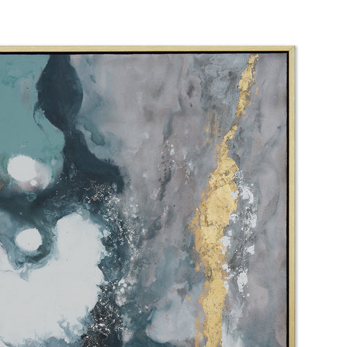 Geode Travel Hand-Painted Canvas Artwork Oil Painting 40 x 48 - Framed - Art - - Greathouse