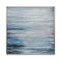 Blue Morning Hand-Painted Canvas Artwork Oil Painting 50 x 50 - Framed - Art - - Greathouse