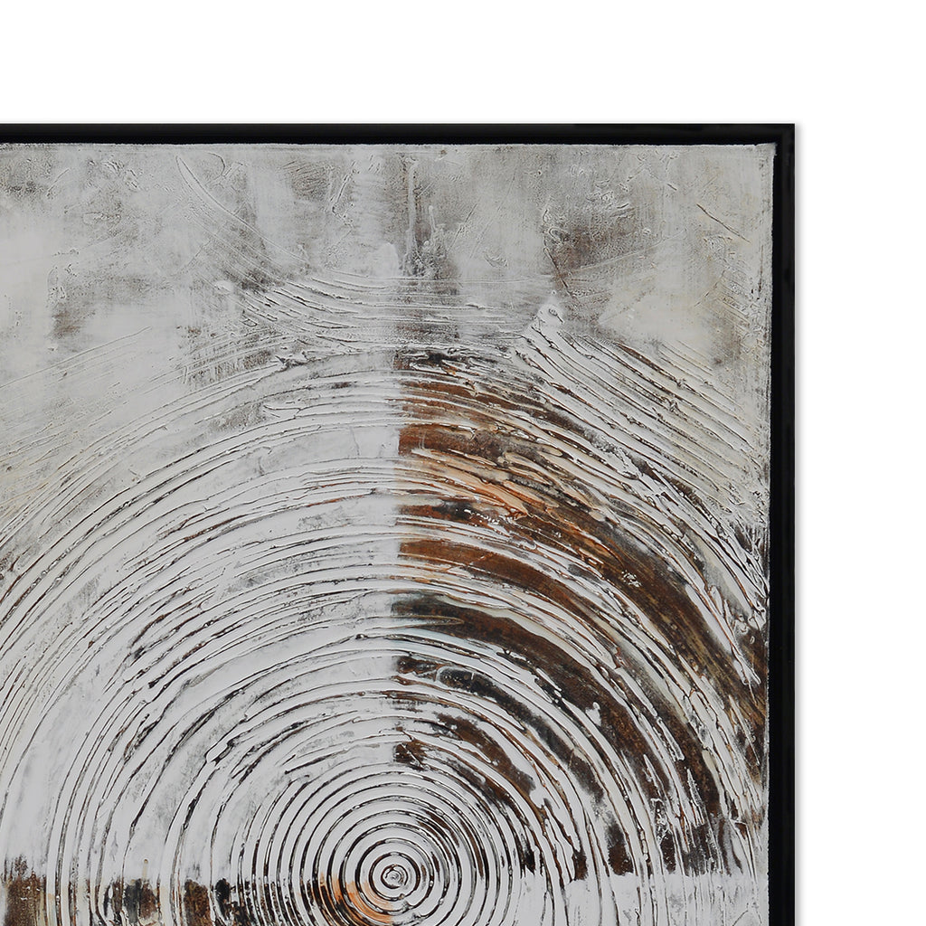 Circle Temptation Hand-Painted Canvas Artwork Oil Painting 40 x 40 - Framed - Art - - Greathouse