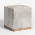 Felix Small Leather Ottoman - ottomans - - Greathouse