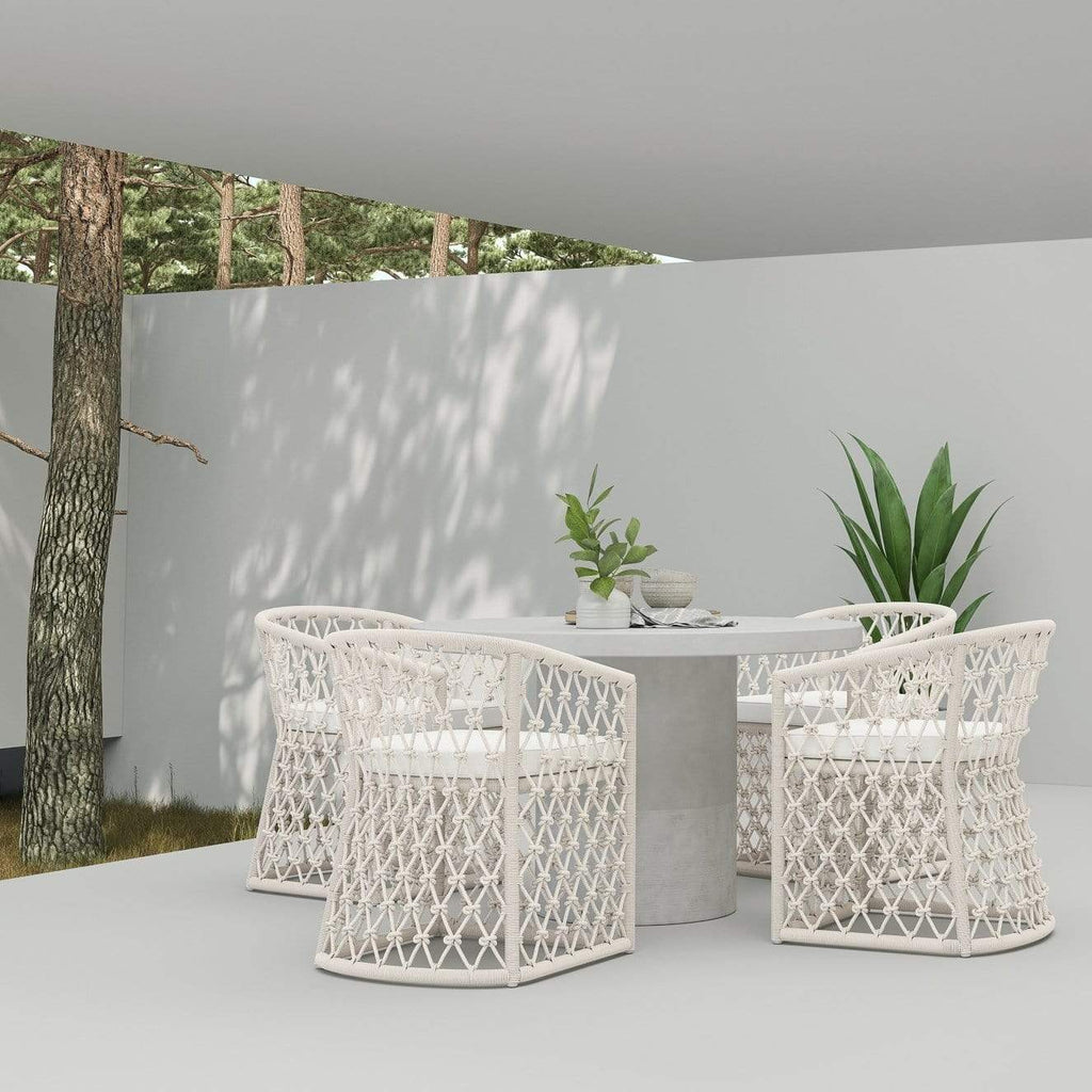 Amelia Outdoor Dining Chair - White - Outdoor Dining Chairs - - Greathouse
