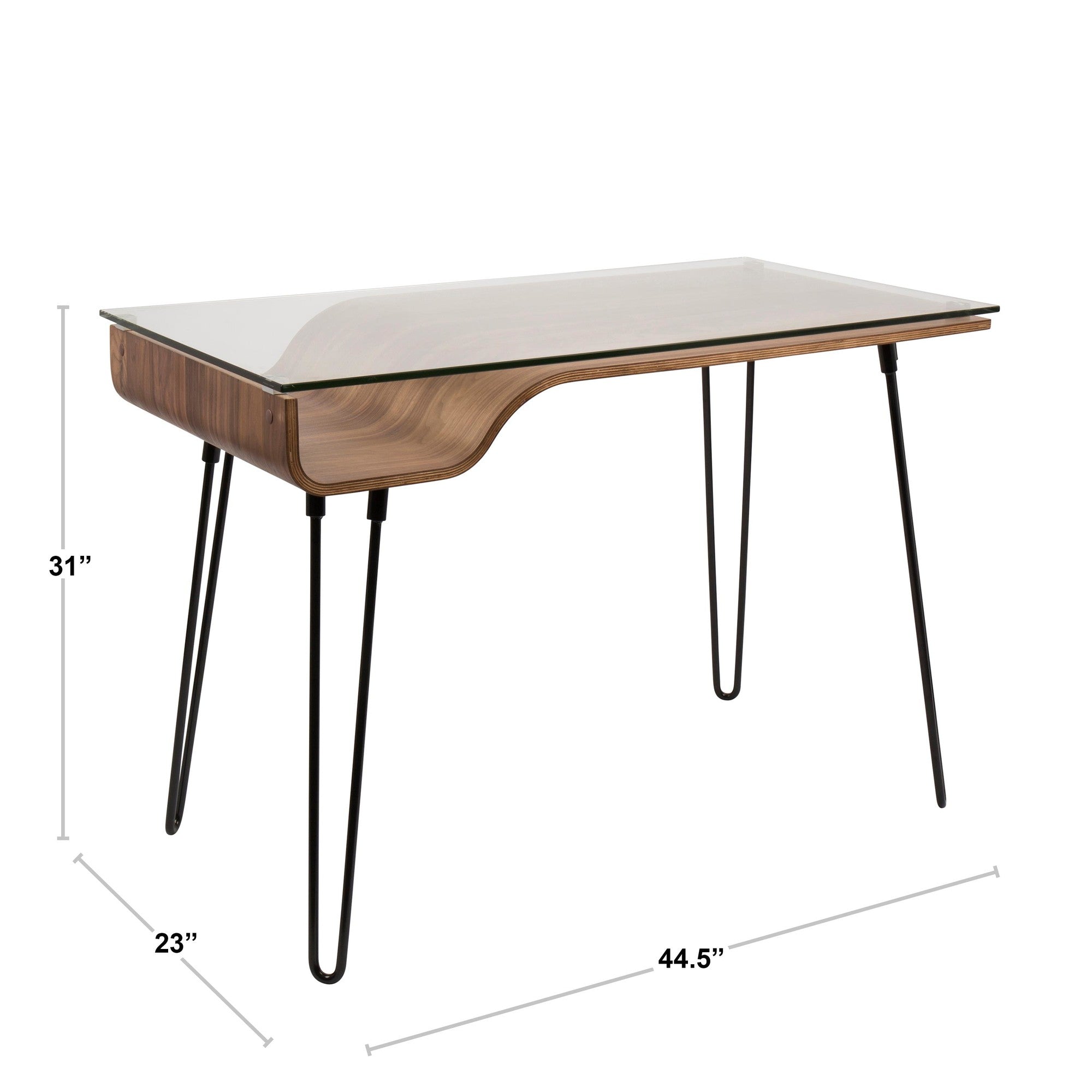 Avery Dark Gray Writing Desk 23 x 45"