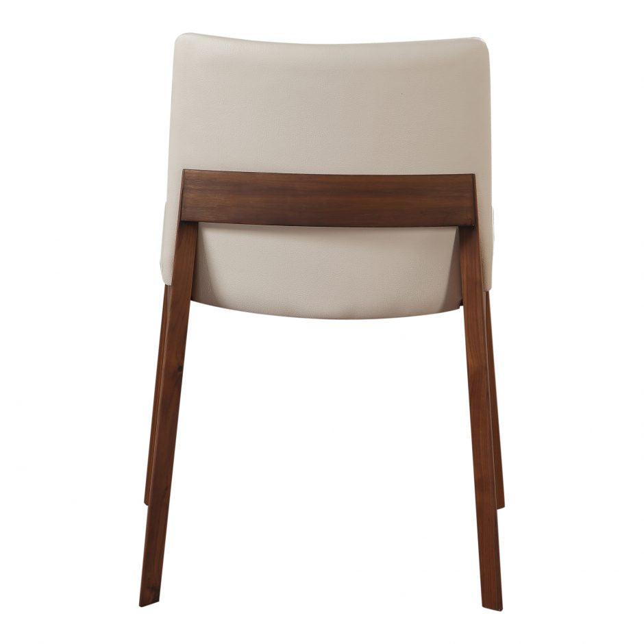 Pair of DECO DINING CHAIRs WHITE PVC