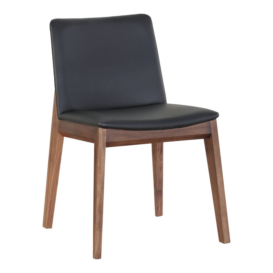 pair of DECO DINING CHAIRs BLACK PVC - Dining Chairs - - Greathouse