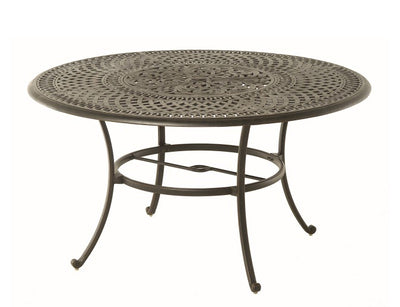Bella 60" Round Dining Table with Inlaid Lazy Susan