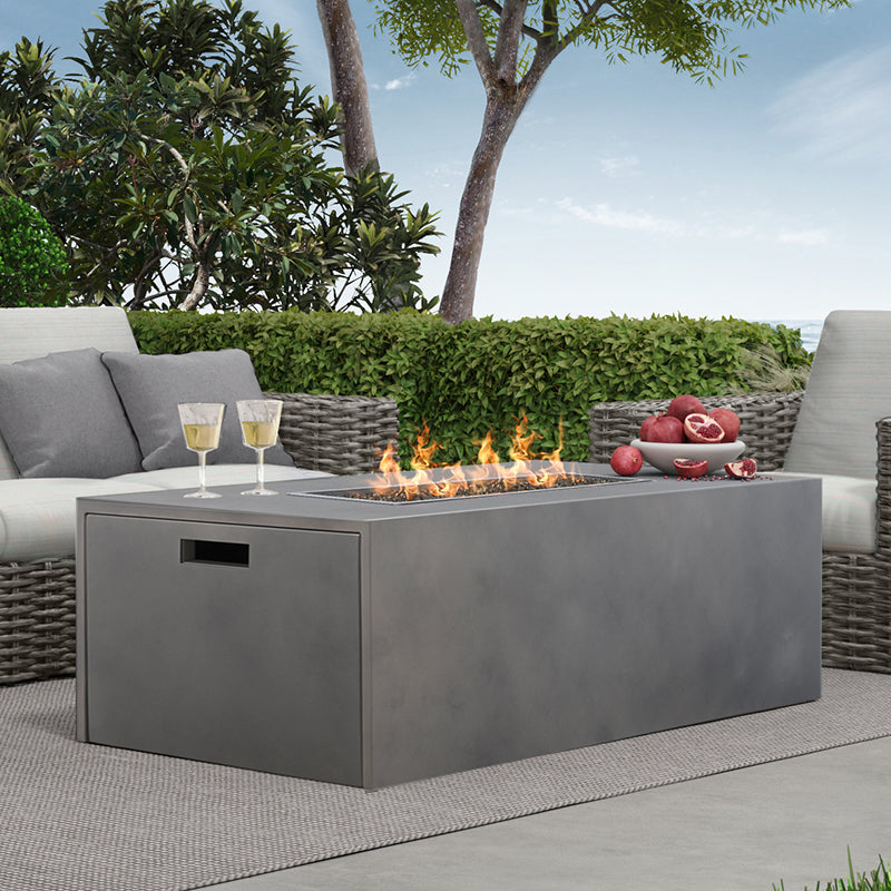 Bellino Rectangular Fire Pit - Fire Tables - - Greathouse