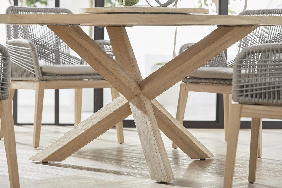 Boca 63" Round Teak Table