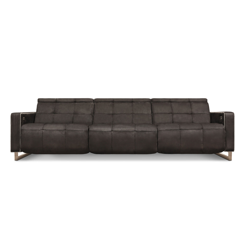 Casino Royale Leather Motion Sofa Love Seat - Leather Sofa - - Greathouse